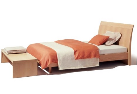 Schramm hoofdbord viola hout, blank gelakt,bedbank,ledikant hoogte gala 18 cm,hoofdbord 110 cm